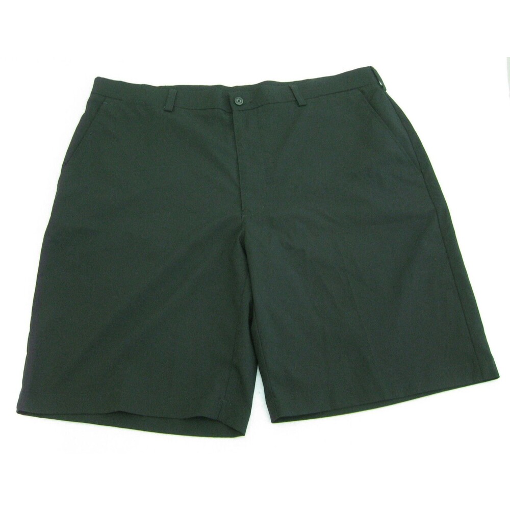CHAMPIONS TOUR Mens (Size 38) Solid Black Flat Front Chino Golf Shorts 5 Pockets
